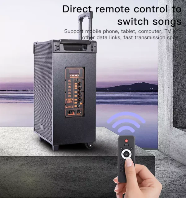 اسپیکر سایز بزرگ 12 اینچ یسیدو YESIDO YSW16 به همراه 2 میکروفون و ریموت